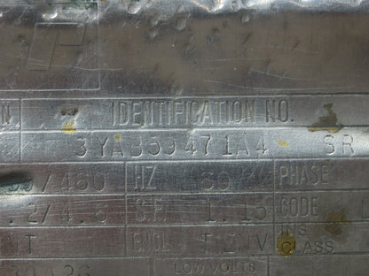 Reliance Vibratory Shaker Motor 3Hp 1740 RPM 230/460V 3PH 215TCZ Dual Shaft