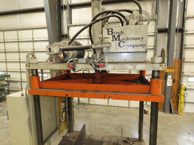 Birch 20 Ton 4-Post Vertical Hydraulic Die Casting Trim Press 25Hp 460V