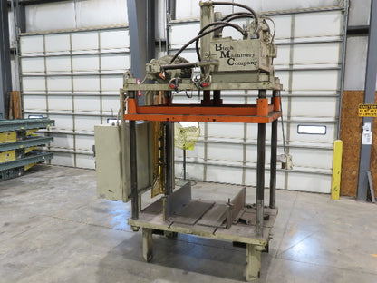 Birch 20 Ton 4-Post Vertical Hydraulic Die Casting Trim Press 25Hp 460V