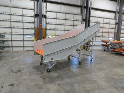 Roach 48"x 13' 3" Powered Roller Decline Conveyor 130VDC O-Ring Belt Drive