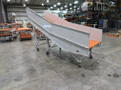 Roach 48"x 13' 3" Powered Roller Decline Conveyor 130VDC O-Ring Belt Drive