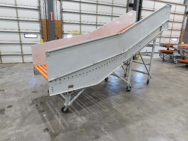 Roach 48"x 13' 3" Powered Roller Decline Conveyor 130VDC O-Ring Belt Drive