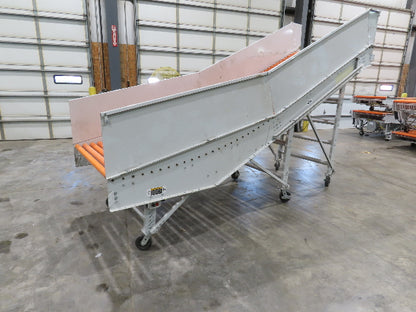 Roach 48"x 13' 3" Powered Roller Decline Conveyor 130VDC O-Ring Belt Drive