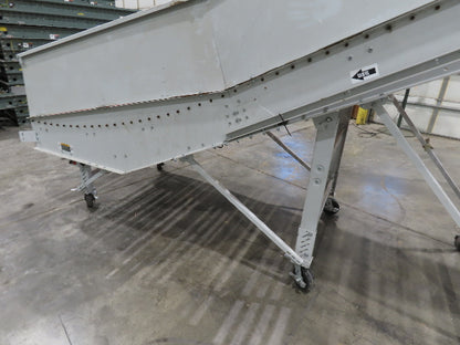 Roach 48"x 13' 3" Powered Roller Decline Conveyor 130VDC O-Ring Belt Drive