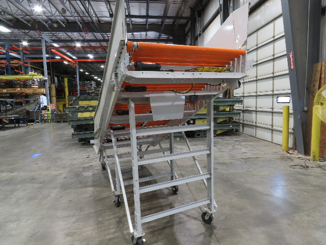 Roach 48"x 13' 3" Powered Roller Decline Conveyor 130VDC O-Ring Belt Drive