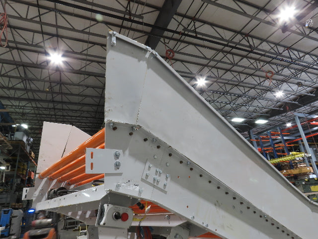 Roach 48"x 13' 3" Powered Roller Decline Conveyor 130VDC O-Ring Belt Drive