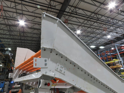 Roach 48"x 13' 3" Powered Roller Decline Conveyor 130VDC O-Ring Belt Drive