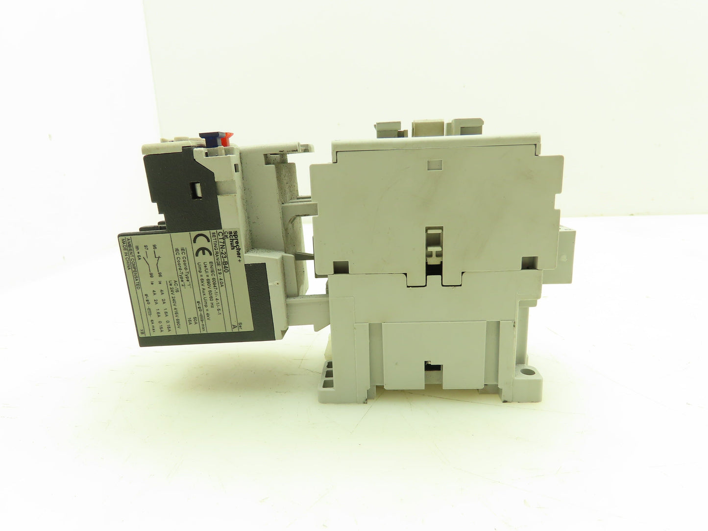 Sprecher Schuh CT7N-23-B40 Motor Starter Overload 2.9-4A Trip 600V 3Ph 120V Coil