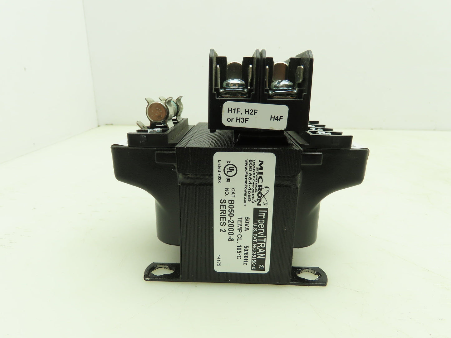 Micron B050-2000-8 Control Transformer 50VA 240/480V Input 120V Output