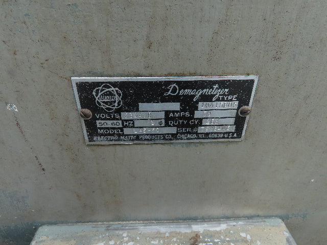 Elmatco LAS-50 Electromatic High Power Loop Demagnetizer 230V 1Ph 70A 13x7"