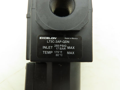 Norgren L73C-3AP-QDN Lubricator 250 PSIG 17 Bar Manual Drain 3/8" NPT