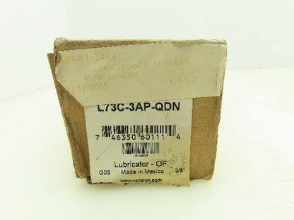 Norgren L73C-3AP-QDN Lubricator 250 PSIG 17 Bar Manual Drain 3/8" NPT