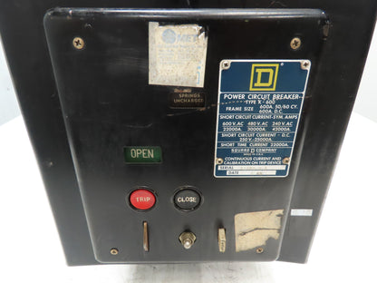 Square D K-600 Low Voltage Power Circuit Breaker 600A 600V