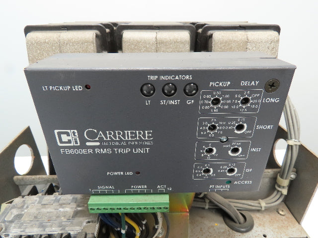 Square D K-600 Low Voltage Power Circuit Breaker 600A 600V Carriere FB600ER RMS