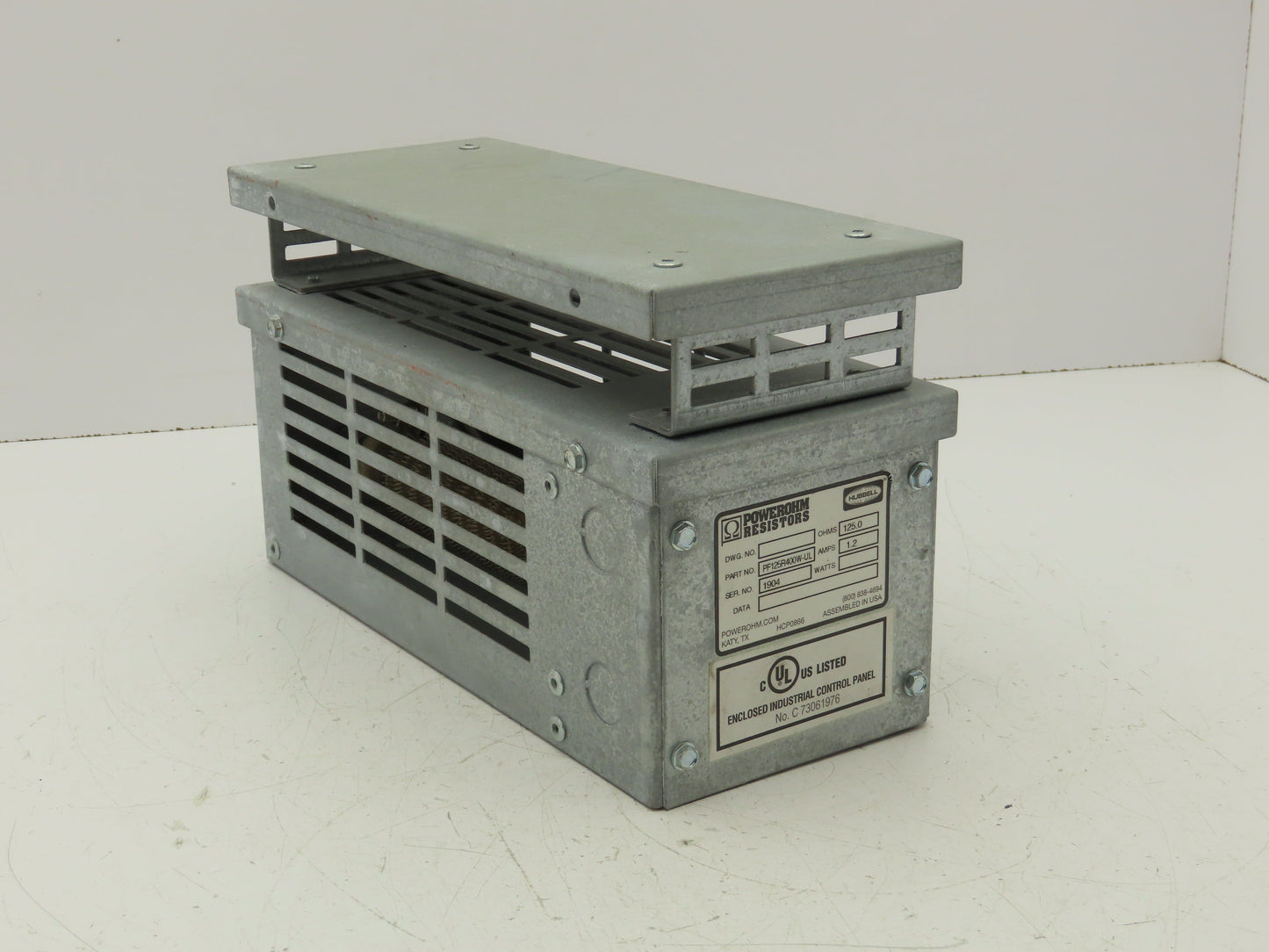 Hubbell PF125R400W-UL Braking Resistor 400W 1.2A 125.0 OHMS