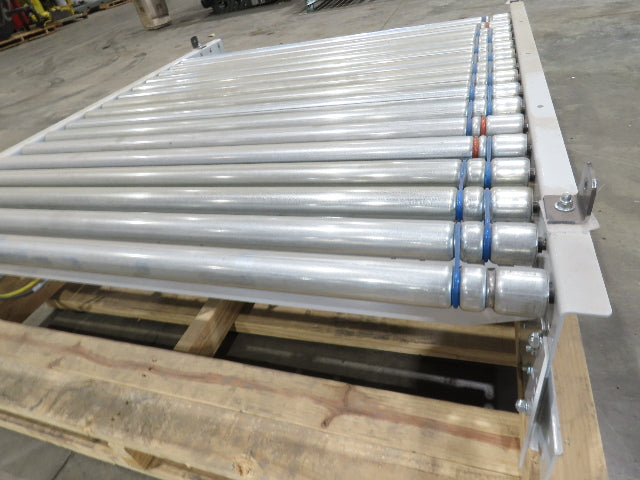 Roach 48"x 5' Modular Powered Roller Conveyor Section 130VDC O-Ring Belt Drive