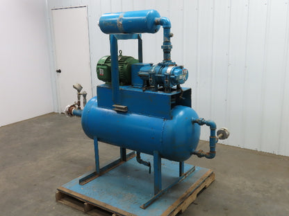 Tuthill 3204-81L3 Vacuum Pump Rotary Lobe Blower 10Hp 230/460V Motor 50 Gal Tank