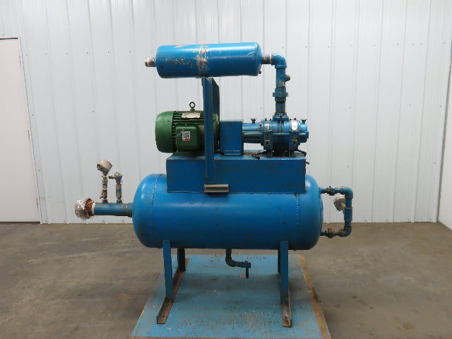 Tuthill 3204-81L3 Vacuum Pump Rotary Lobe Blower 10Hp 230/460V Motor 50 Gal Tank