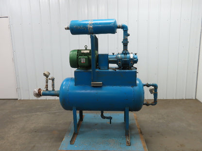 Tuthill 3204-81L3 Vacuum Pump Rotary Lobe Blower 10Hp 230/460V Motor 50 Gal Tank