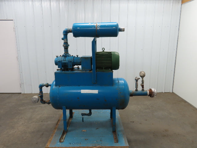 Tuthill 3204-81L3 Vacuum Pump Rotary Lobe Blower 10Hp 230/460V Motor 50 Gal Tank