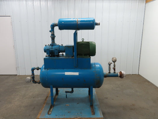 Tuthill 3204-81L3 Vacuum Pump Rotary Lobe Blower 10Hp 230/460V Motor 50 Gal Tank