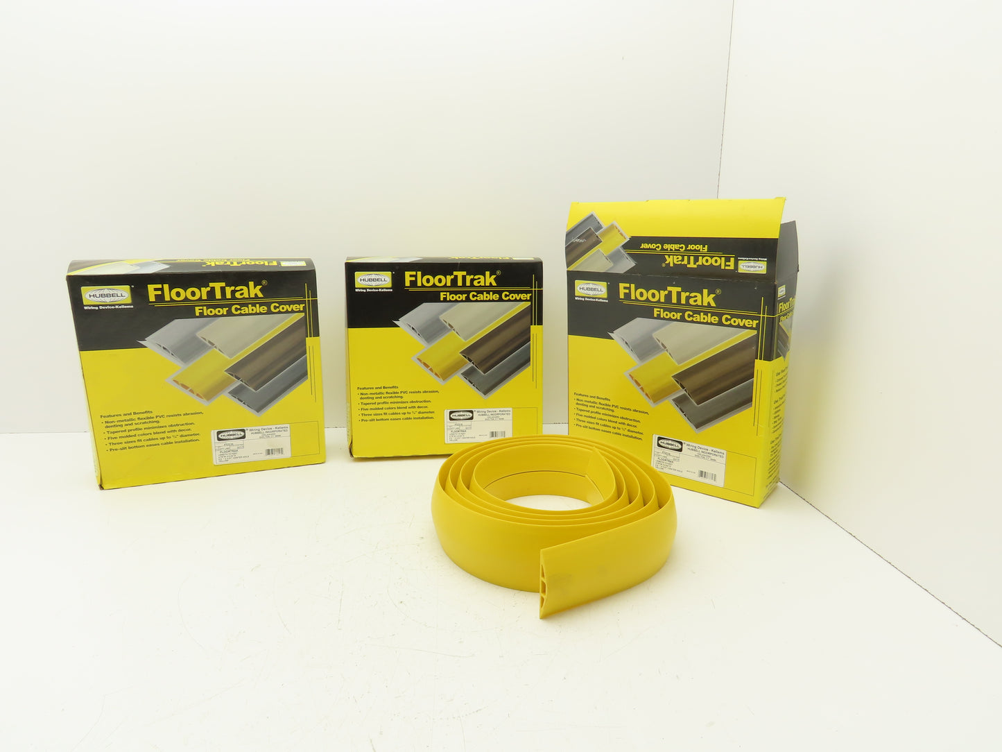 Hubbell FT2Y10 Cable Protector 1 Channel Yellow 10' Lot of 3