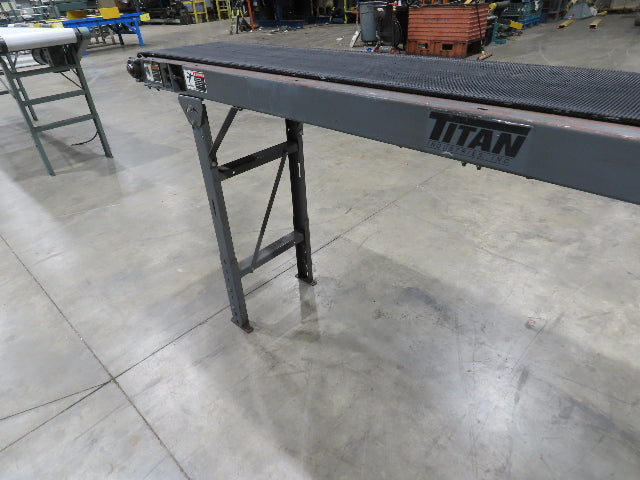 Titan 20"x 10' Slider Bed Conveyor 16" Belt .5Hp 460V 3PH End Drive 50 FPM