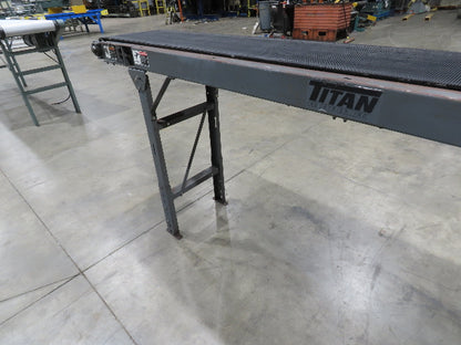 Titan 20"x 10' Slider Bed Conveyor 16" Belt .5Hp 460V 3PH End Drive 50 FPM