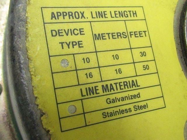 Rose Dyna-Lock 506202 Self Retracting Lanyard 10Meter Galvanized Wire Rope 400lb