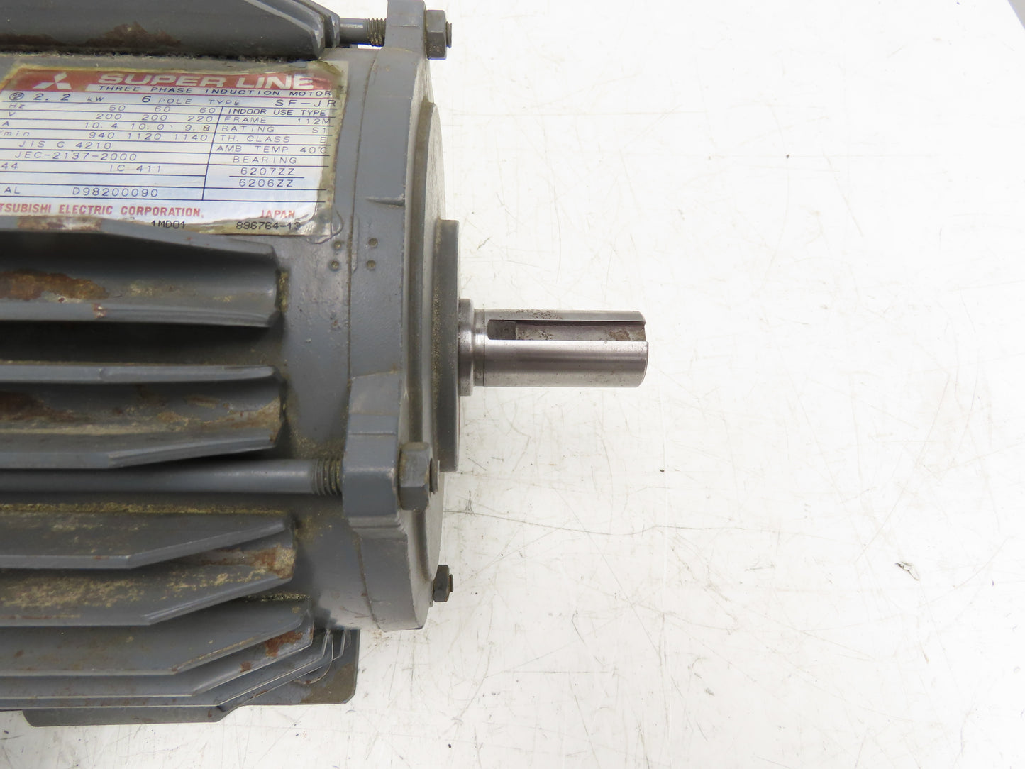 Mitsubishi SF-JR Induction Motor Superline 2.2kW 1140RPM 3PH 200/220V Frame 112M