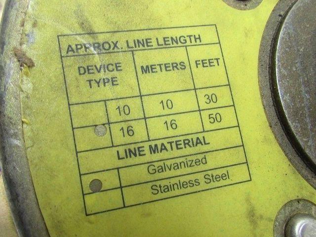 Rose Dyna-Lock 506204 Self-Retracting 50' Galv. Wire Rope Lanyard Lifeline