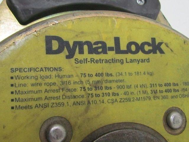Rose Dyna-Lock 506204 Self-Retracting 50' Galv. Wire Rope Lanyard Lifeline