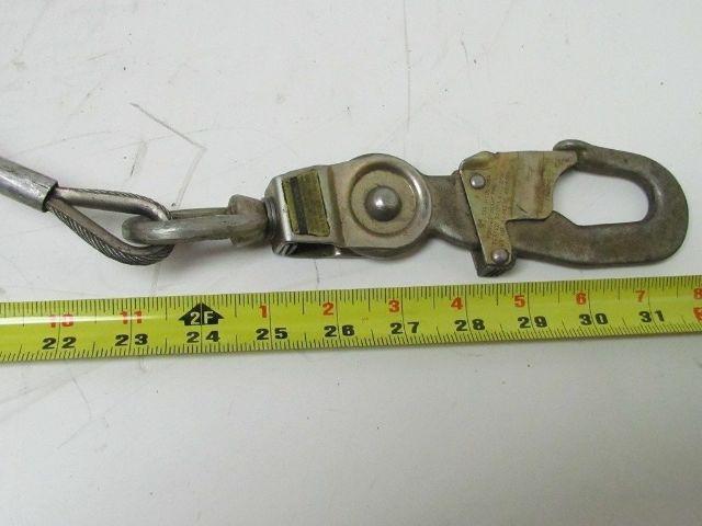 Rose Dyna-Lock 506204 Self-Retracting 50' Galv. Wire Rope Lanyard Lifeline