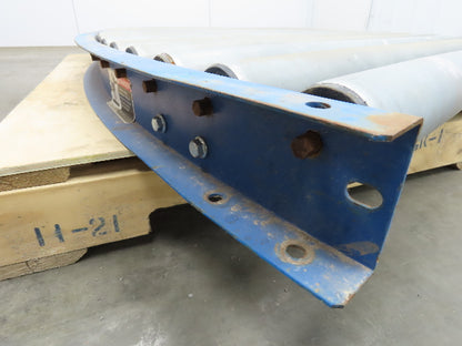 Lewco 34"x 45 Deg Gravity Roller Conveyor 31"BF SST Tapered Roller