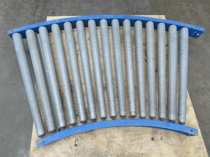 Lewco 34"x 45 Deg Gravity Roller Conveyor 31"BF SST Tapered Roller