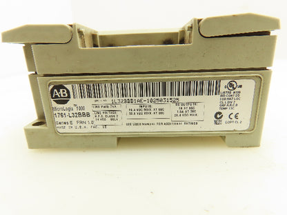 Allen Bradley 1761-L32BBB MicroLogix 1000 CPU Module 32 Point PLC Ser E FRN 1.0