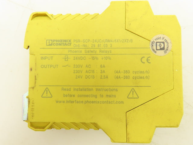 Phoenix Contact PSR-SCP-24UC/URM4/5X1/2X2/B Safety Relay 24VDC Lot of 3