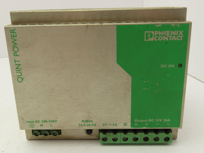Phoenix Contact QUINT-PS-100-240AC/24VDC/20 Quint Power Supply 24VDC 20A Output