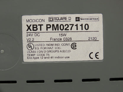 Square D XBT PM027110 Magelis Data Entry Panel Operator Interface XBTPMREQ3671G1