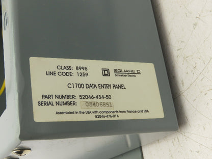 Square D XBT PM027110 Magelis Data Entry Panel Operator Interface XBTPMREQ3671G1