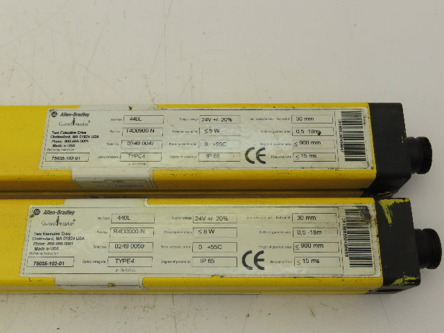 Allen Bradley T4D0900-N Guardmaster Light Curtain Receiver Transmitter 900mm Set