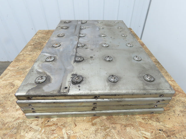 36"x 24" Steel Ball Transfer Conveyor Table 6" Ball Centers  Lot of 5 Sections