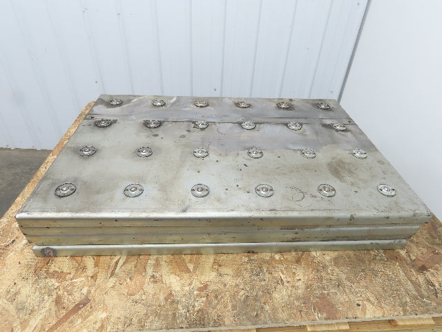36"x 24" Steel Ball Transfer Conveyor Table 6" Ball Centers  Lot of 5 Sections