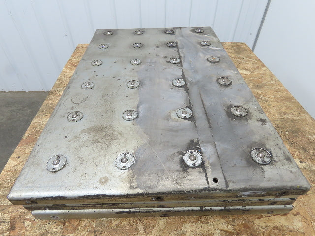 36"x 24" Steel Ball Transfer Conveyor Table 6" Ball Centers  Lot of 5 Sections