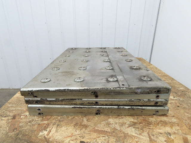 36"x 24" Steel Ball Transfer Conveyor Table 6" Ball Centers  Lot of 5 Sections