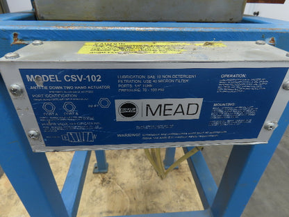 Pneumatic Air 4 Ton Punch Press 1.5" Stroke 12x10" Die Mead Fabco Cylinder