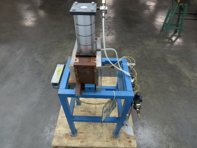 Pneumatic Air 4 Ton Punch Press 1.5" Stroke 12x10" Die Mead Fabco Cylinder