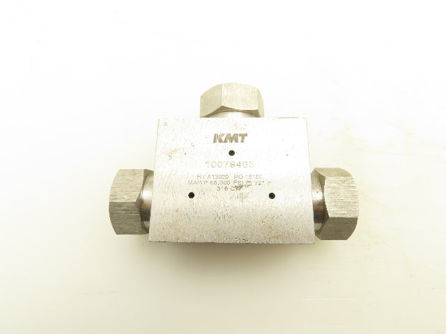 KMT 10079465 Tee Coupling For Waterjet 9/16" 66,000 PSI@72°F 316 CW