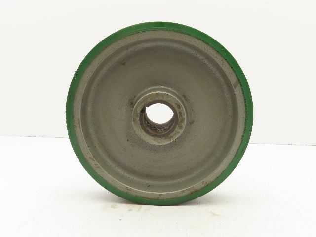 Hamilton 12x3" Duralast Green Polyurethane Cast Iron Wheel 2" Keyed Bore