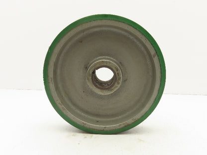 Hamilton 12x3" Duralast Green Polyurethane Cast Iron Wheel 2" Keyed Bore